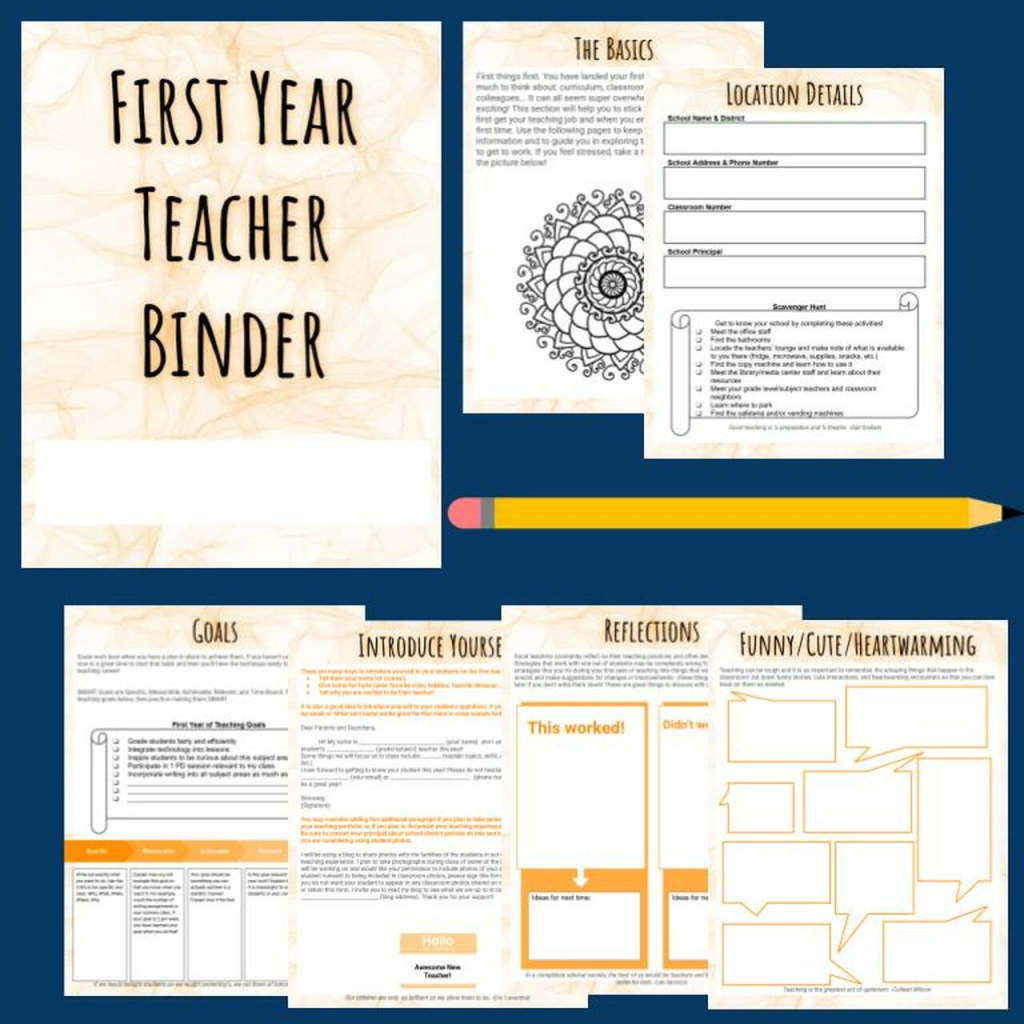 First Year Teacher Organization Binder